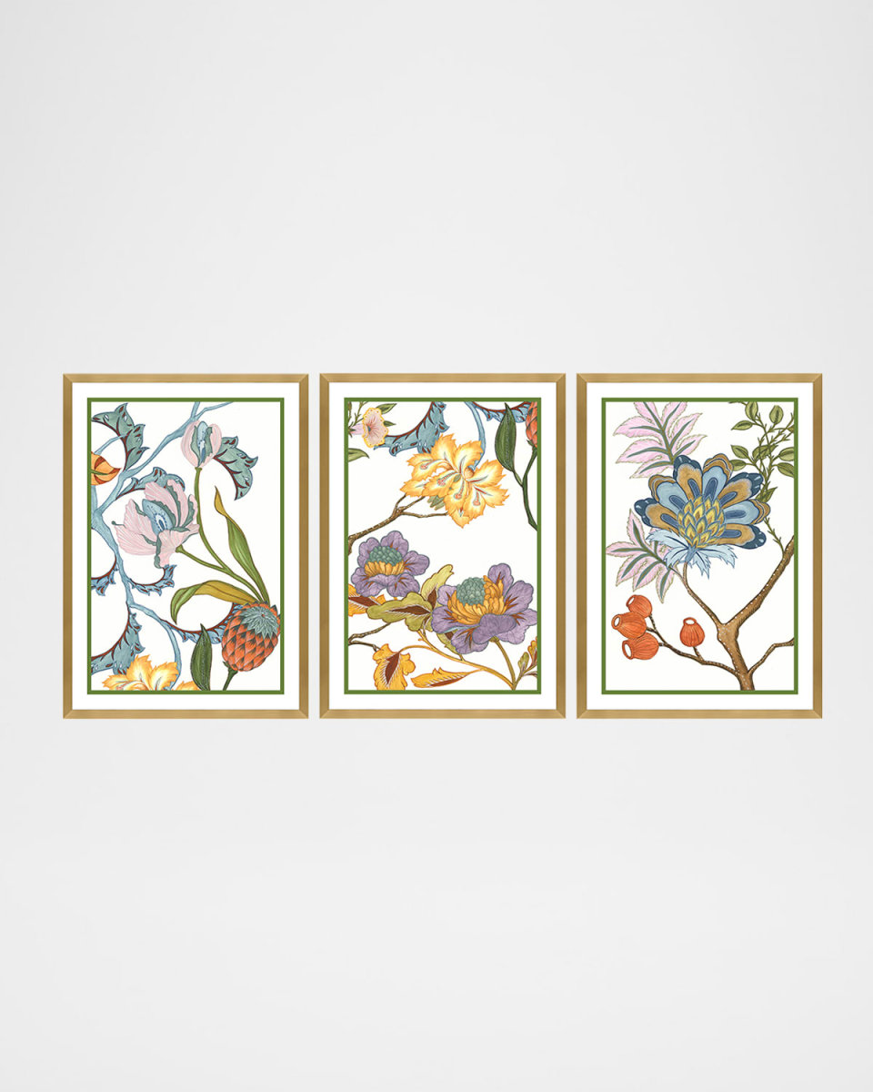 "Just Being V" Set of 3 Framed Giclees by Bella Lane, 30" x 42"